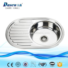 Pakistan Kitchen Design Used Commercial Stainless Steel Top Mount Round Shape Kitchen Sinks with plate